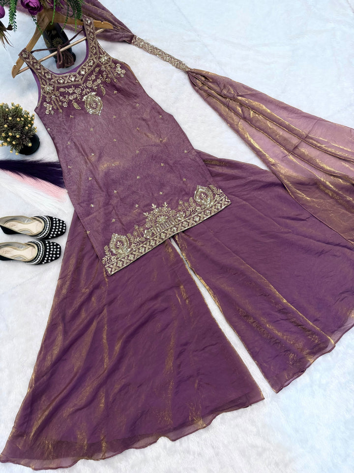 Heavenly Haze Designer Sharara Set