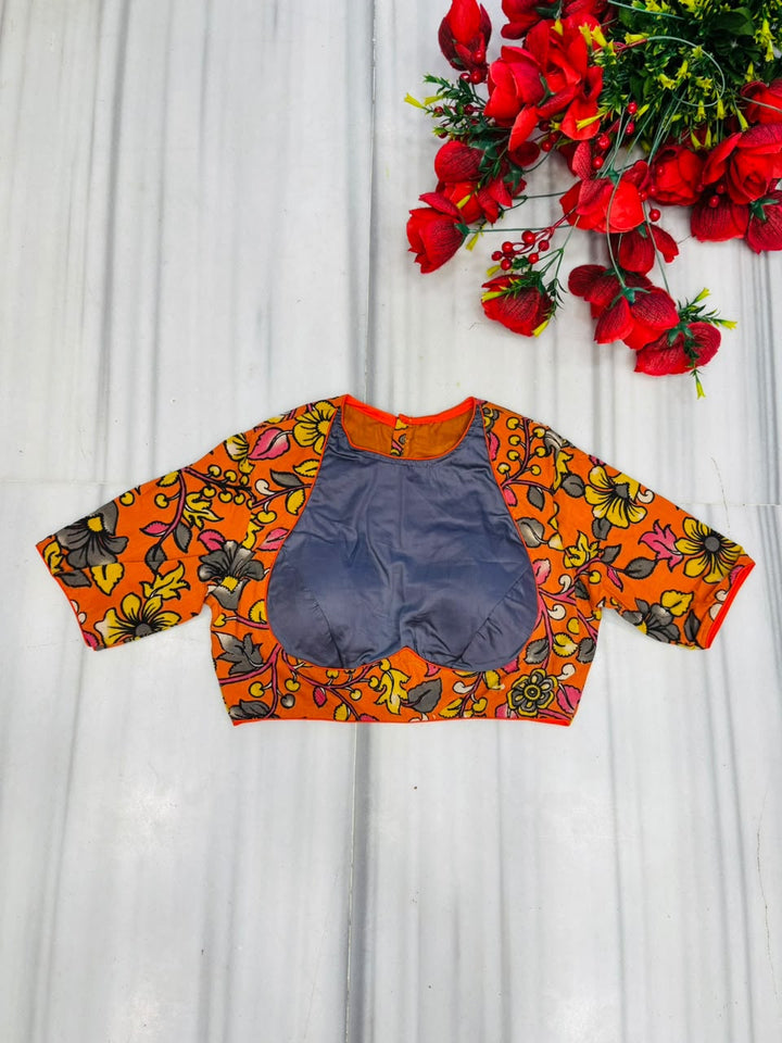 Floral Flex Kalamkari Blouse
