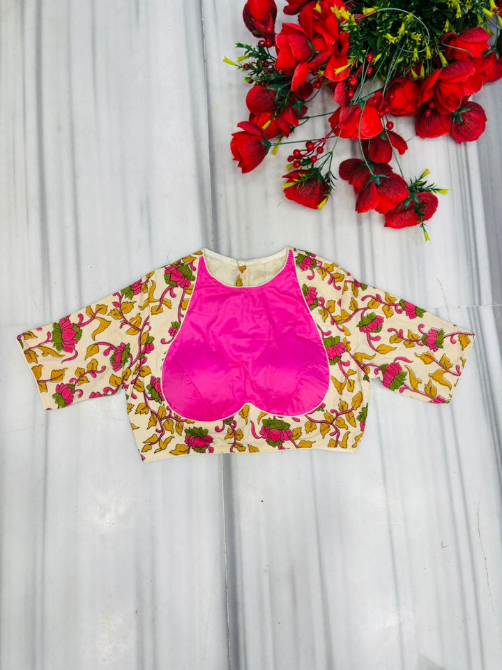 Floral Flex Kalamkari Blouse
