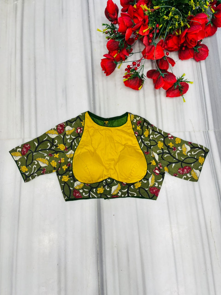 Floral Flex Kalamkari Blouse