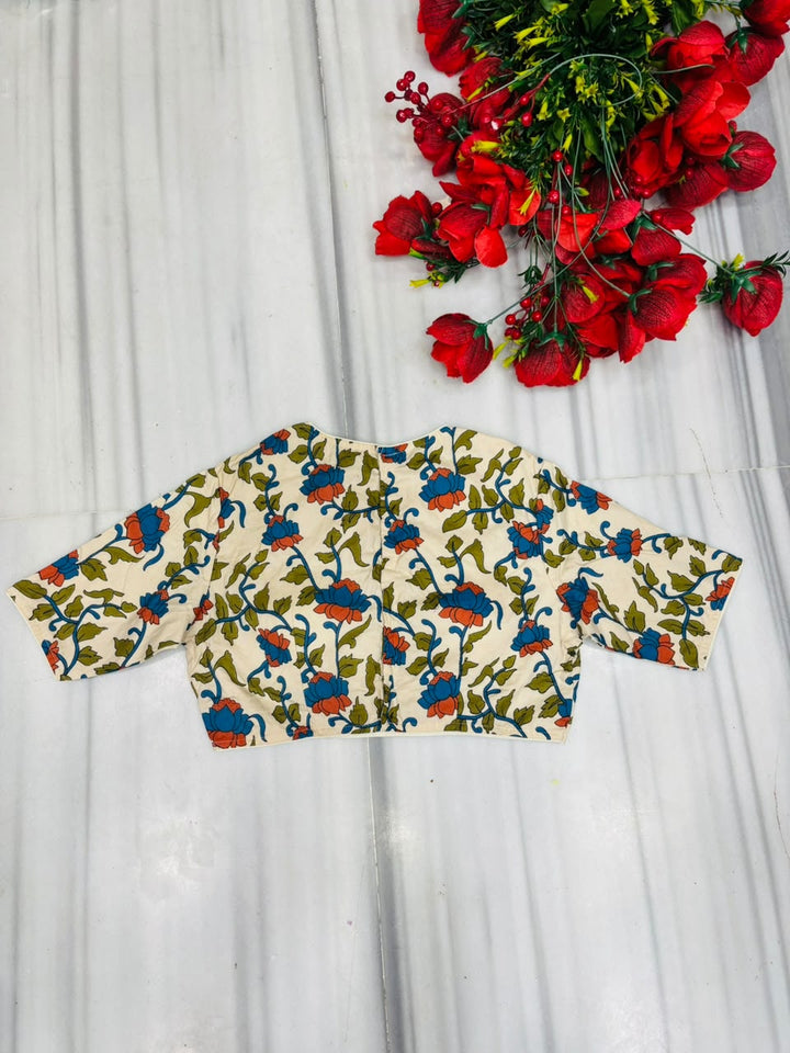 Floral Flex Kalamkari Blouse