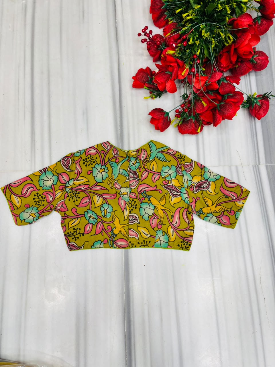 Floral Flex Kalamkari Blouse