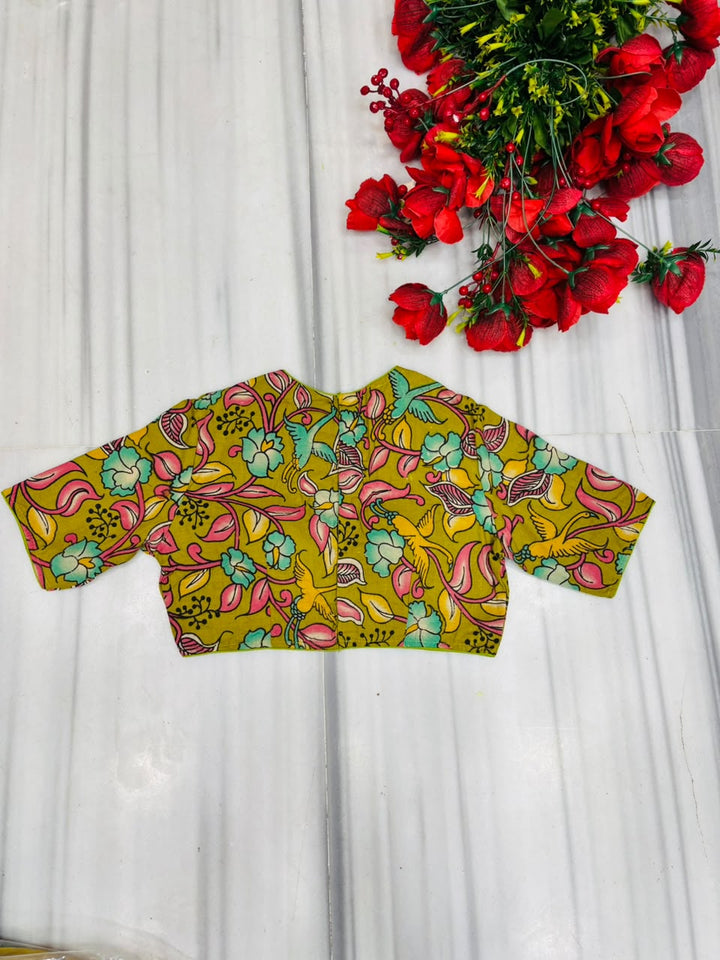 Floral Flex Kalamkari Blouse
