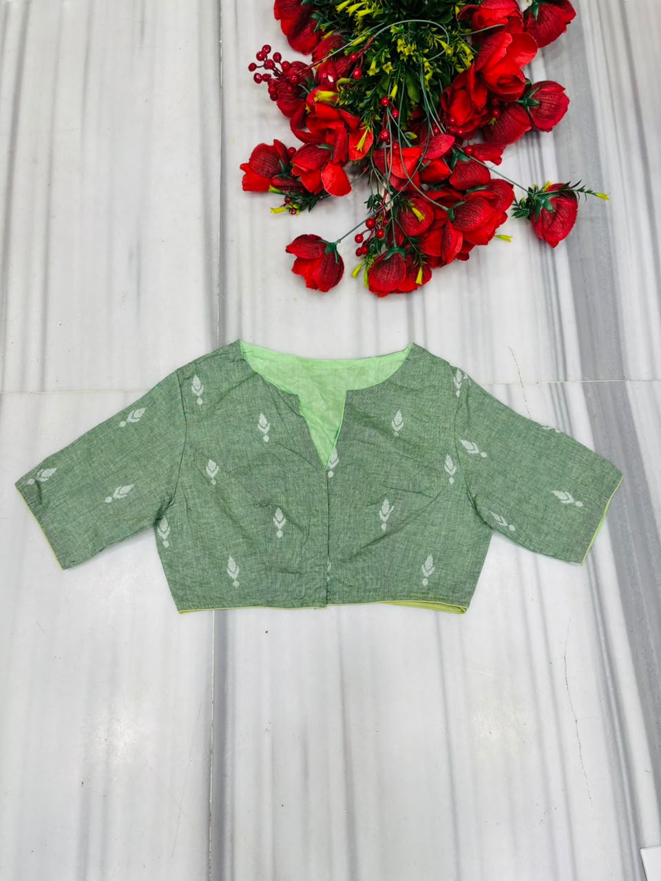 The Graceful Scholar Punjabi Collar Blouse