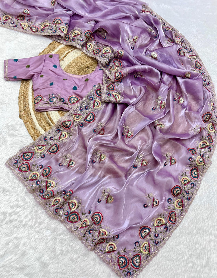 Aurum Affair – Soft Satin Organza Saree