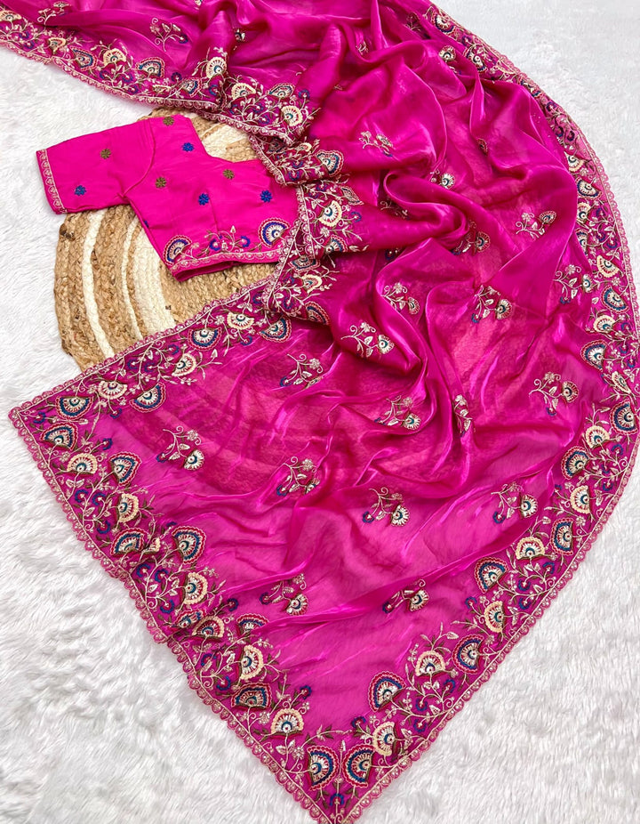 Aurum Affair – Soft Satin Organza Saree