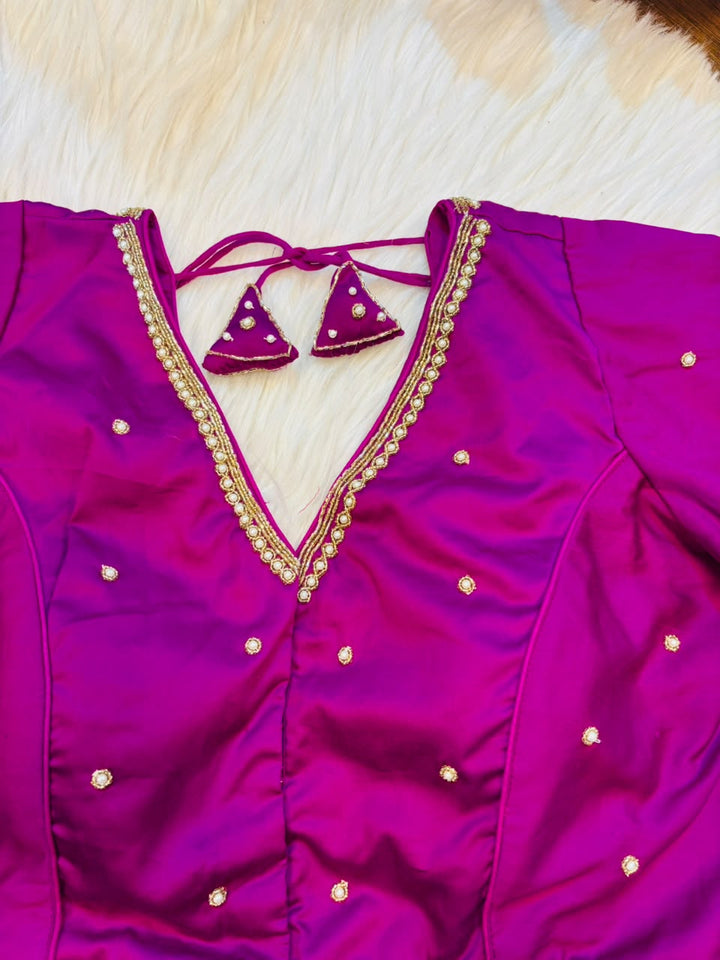 Heart Stealer Designer Blouse With Pearl beads