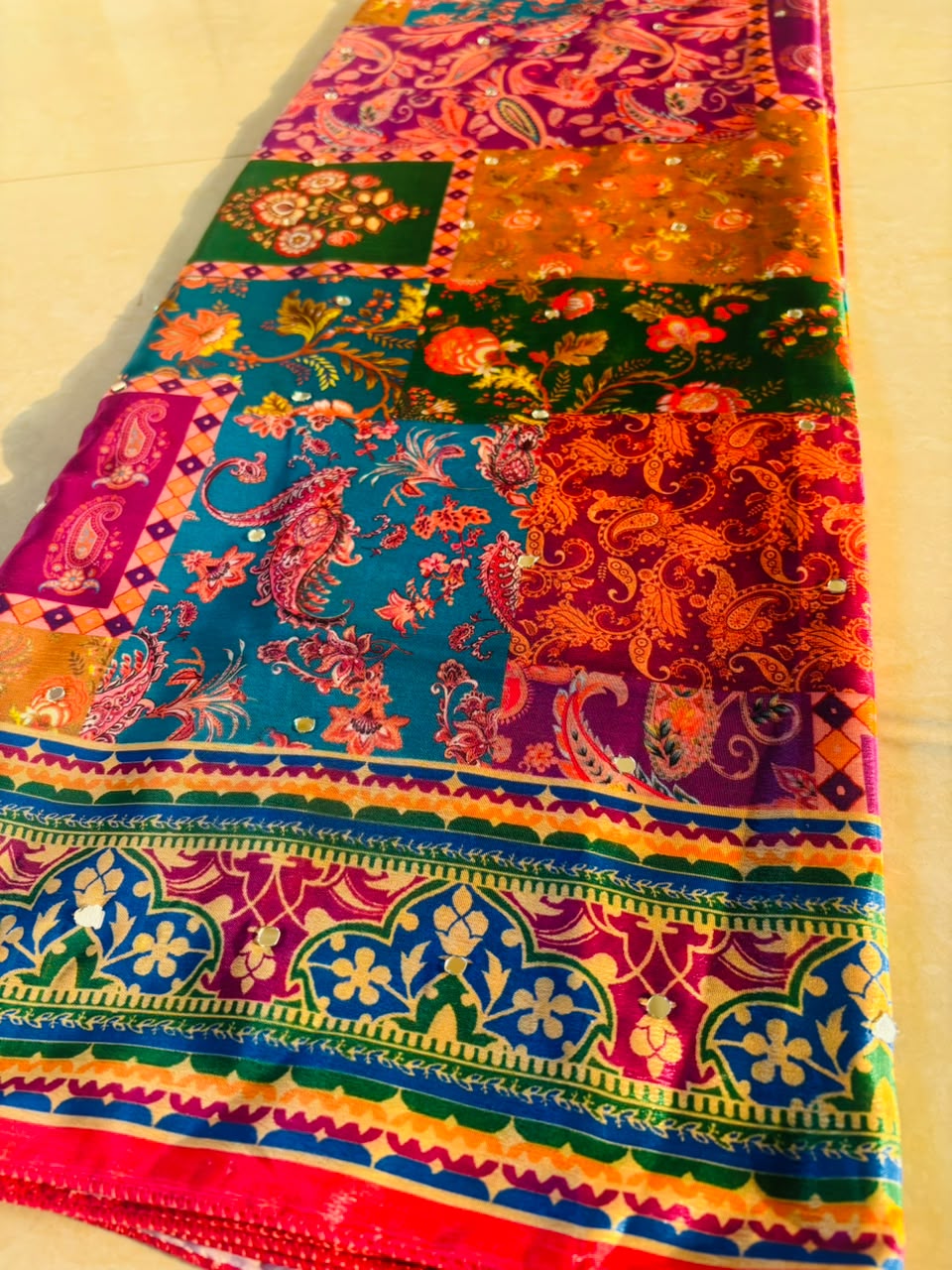 Pretty Obsession Modal Silk Saree With Mirror Work