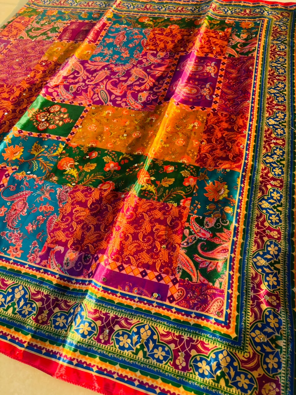 Pretty Obsession Modal Silk Saree With Mirror Work