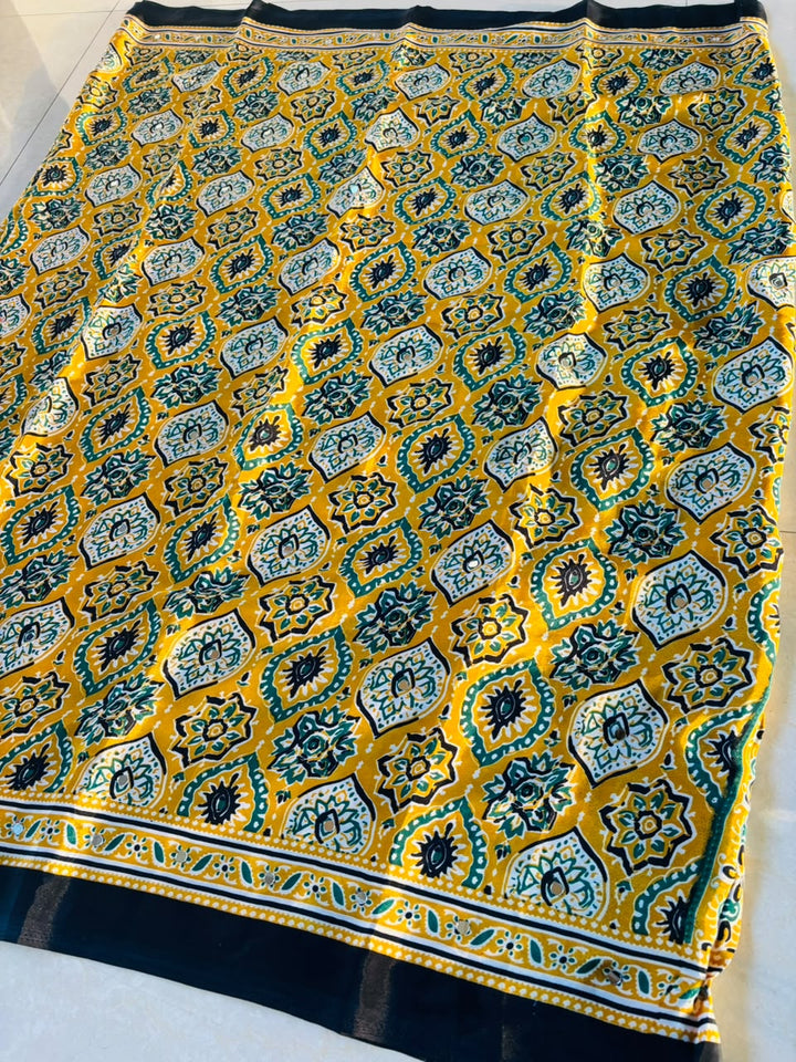 Pretty Obsession Modal Silk Saree With Mirror Work