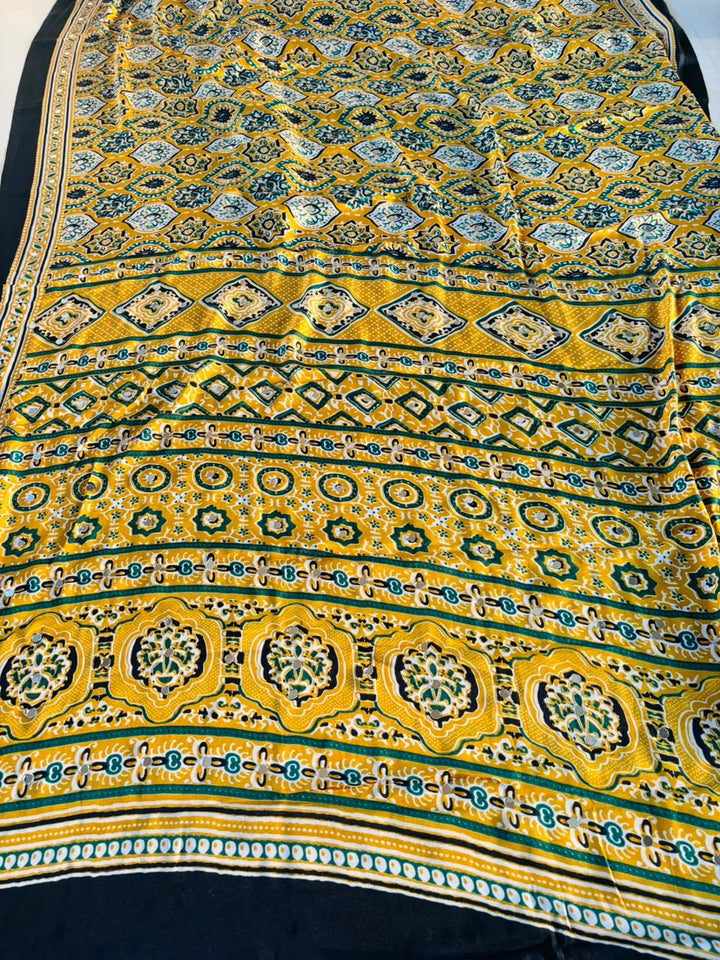 Pretty Obsession Modal Silk Saree With Mirror Work