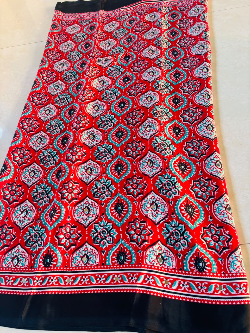 Pretty Obsession Modal Silk Saree With Mirror Work