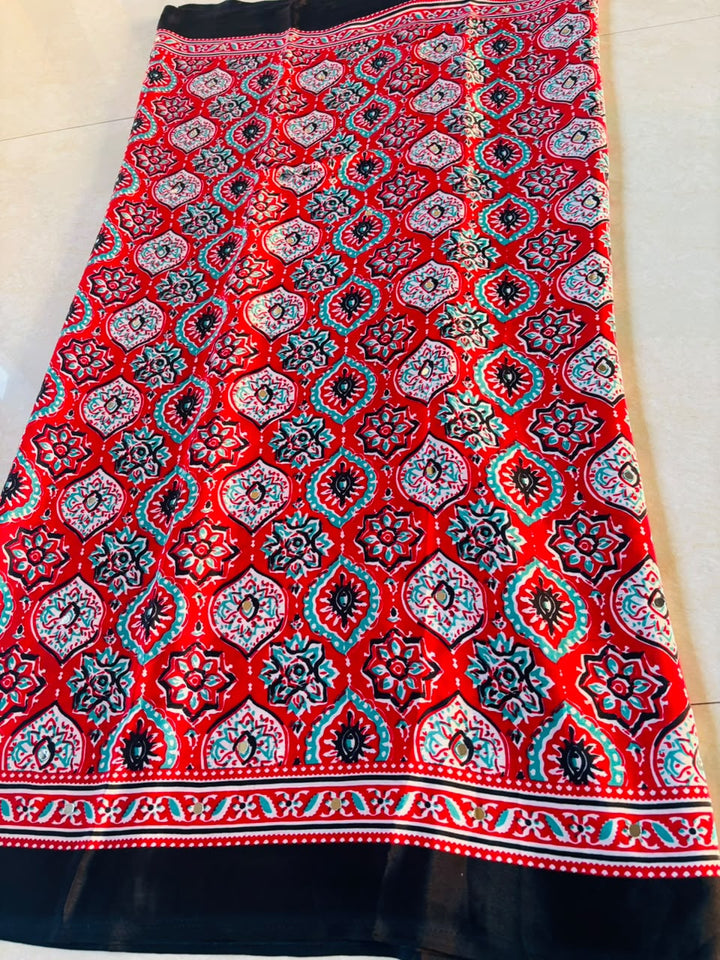 Pretty Obsession Modal Silk Saree With Mirror Work