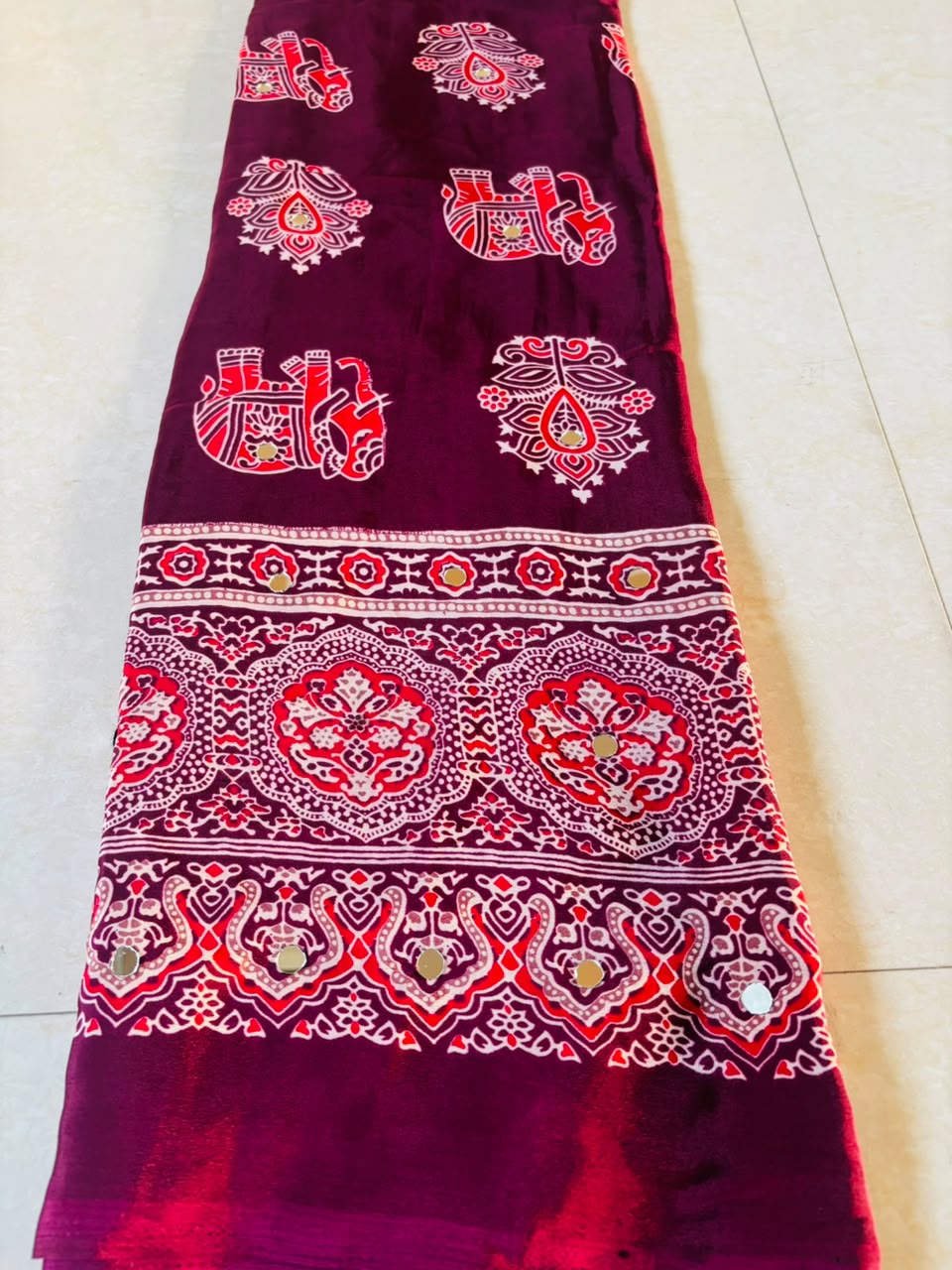 Pretty Obsession Modal Silk Saree With Mirror Work