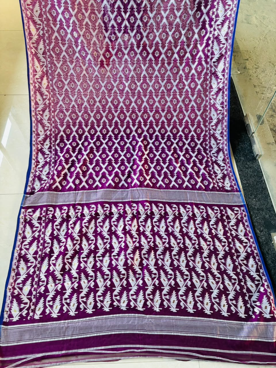 Neel Komol ( নীল কমল )Bengal Jamdani Saree