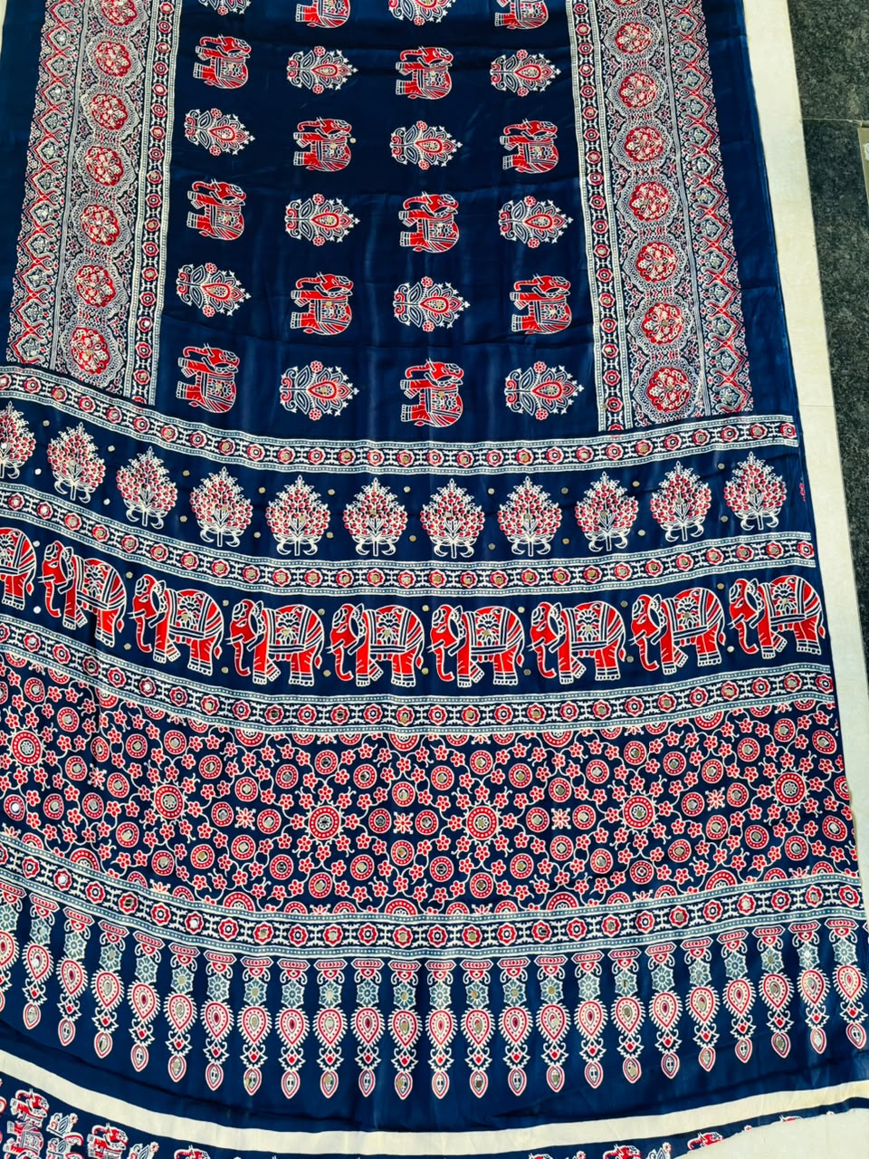Pretty Obsession Modal Silk Saree With Mirror Work