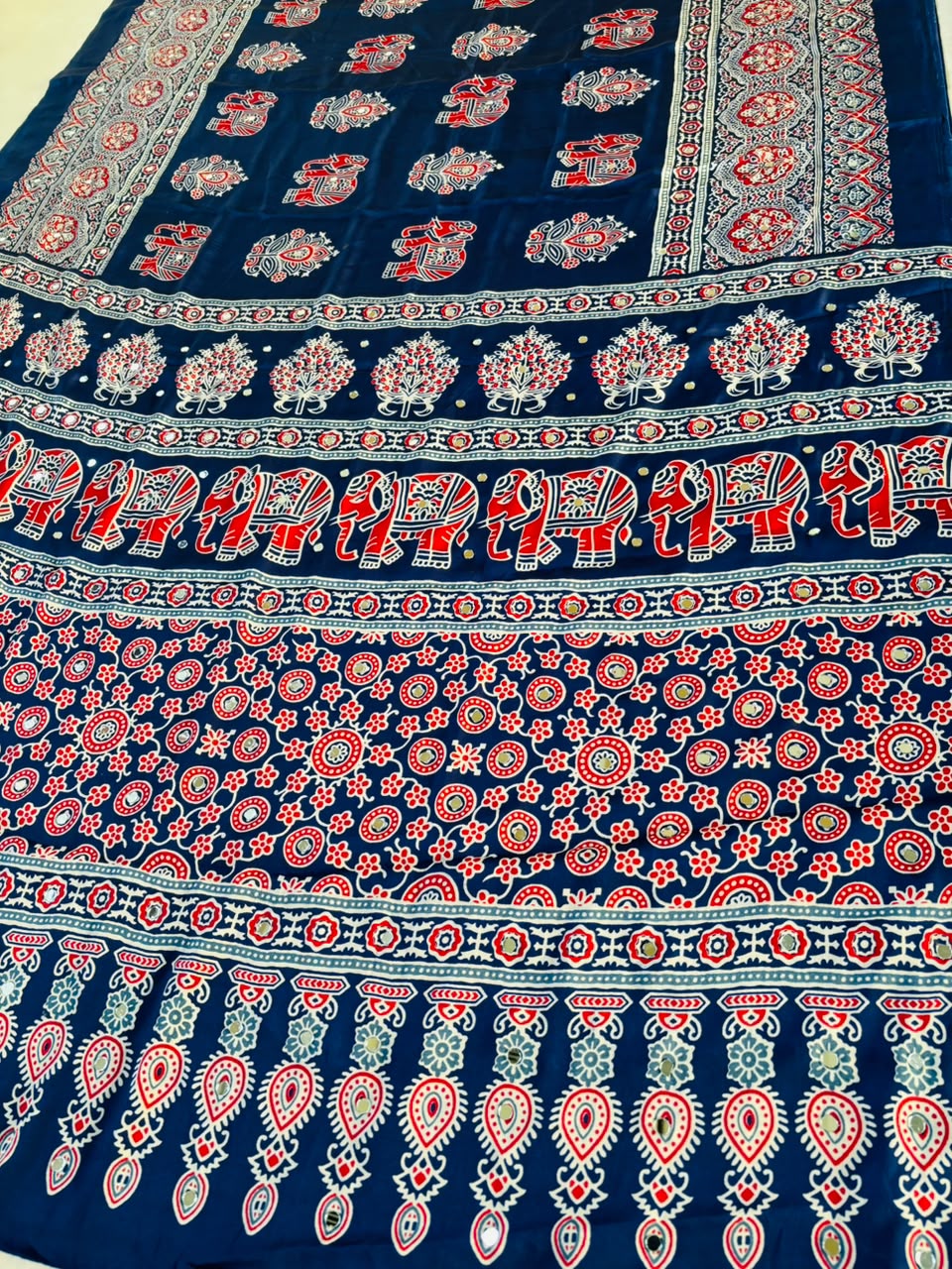 Pretty Obsession Modal Silk Saree With Mirror Work