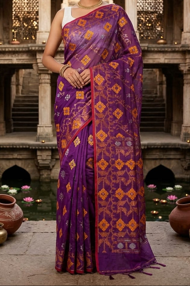 Bonediyana (বনেদিয়ানা)Bengal Jamdani Saree