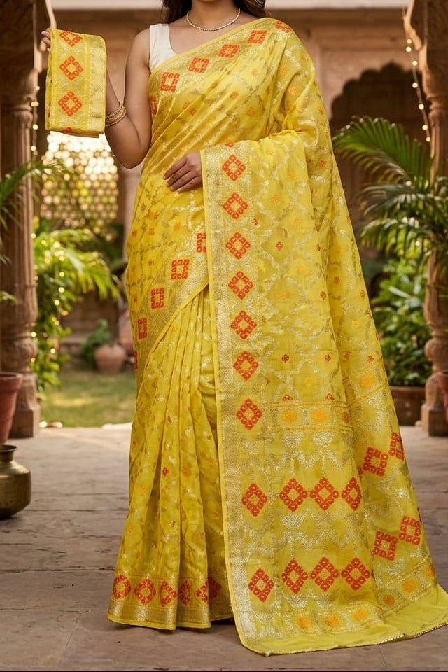 Bonediyana (বনেদিয়ানা)Bengal Jamdani Saree