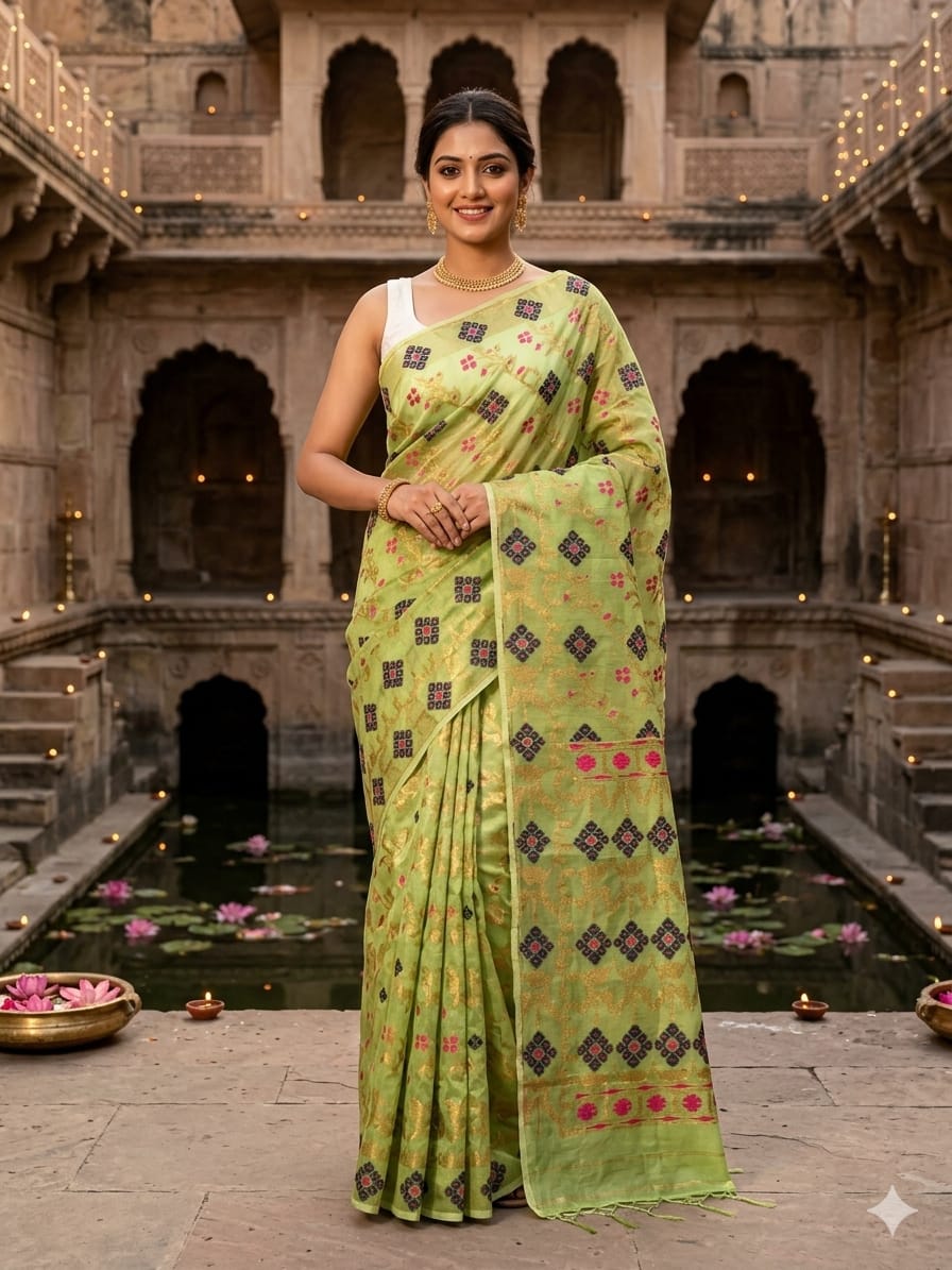 Bonediyana (বনেদিয়ানা)Bengal Jamdani Saree