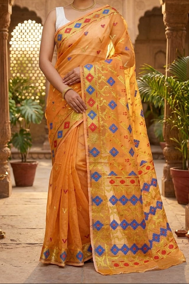 Bonediyana (বনেদিয়ানা)Bengal Jamdani Saree