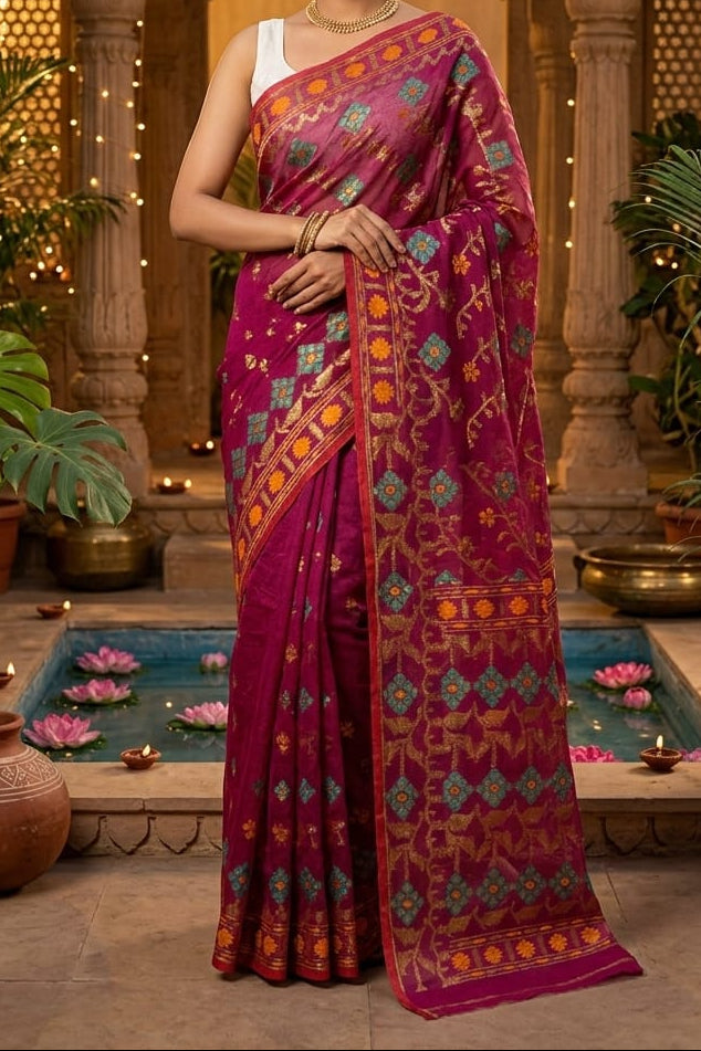 Bonediyana (বনেদিয়ানা)Bengal Jamdani Saree