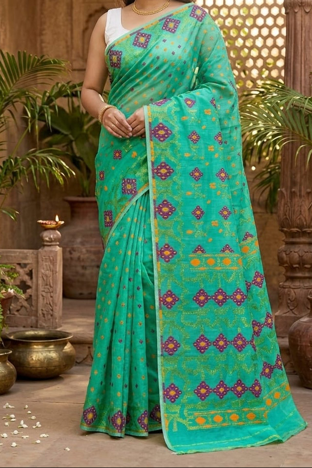 Bonediyana (বনেদিয়ানা)Bengal Jamdani Saree