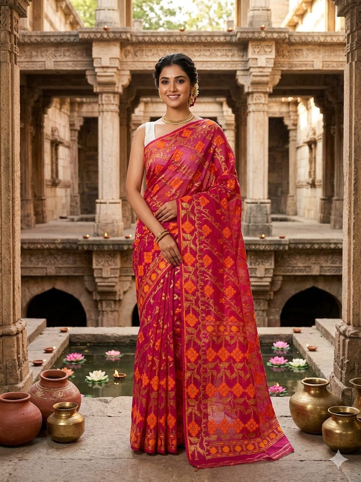 Bonediyana (বনেদিয়ানা)Bengal Jamdani Saree