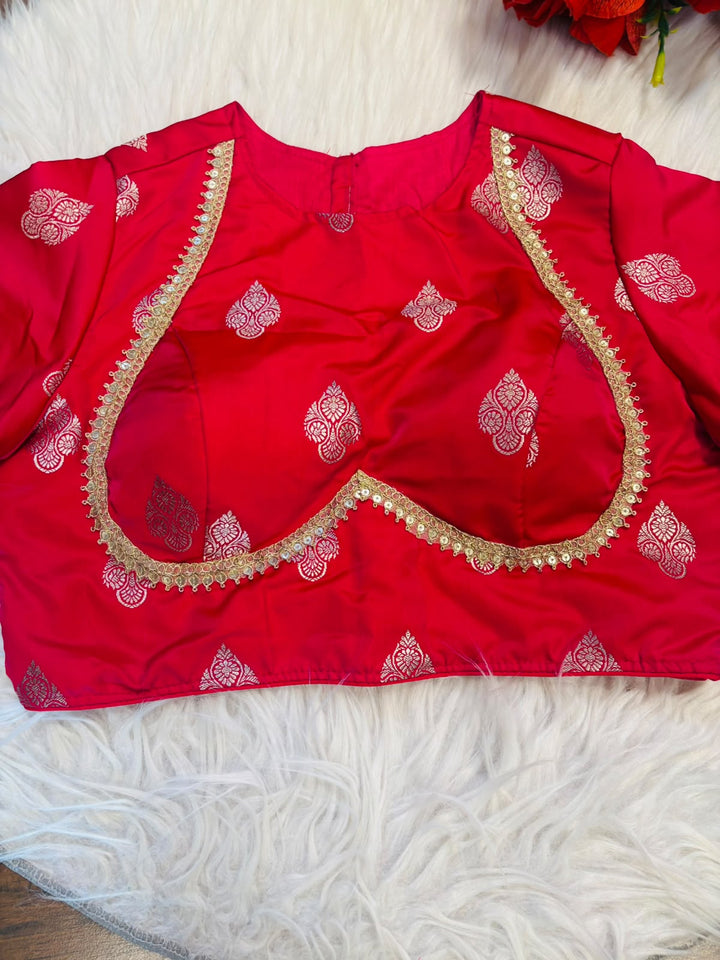 Sunehri Adaa Mashru Banarasi Silk Blouse