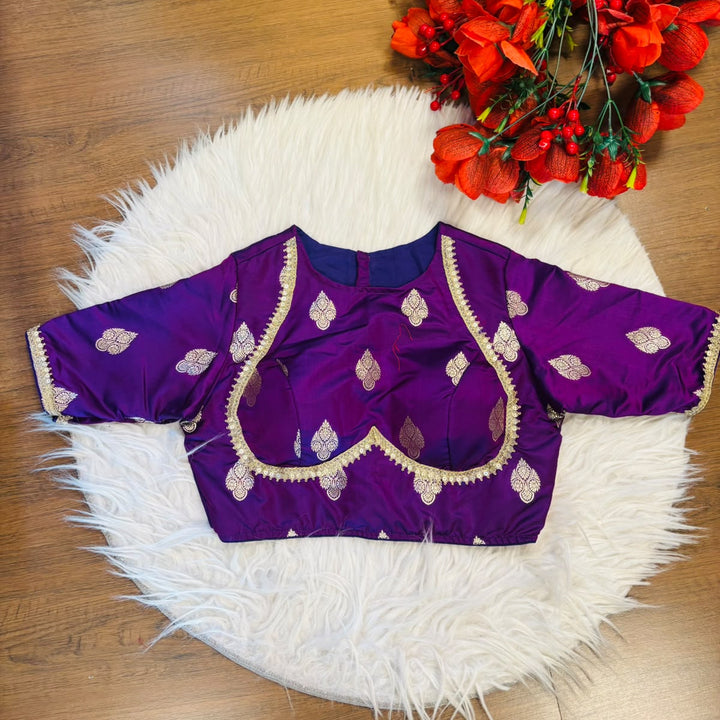 Sunehri Adaa Mashru Banarasi Silk Blouse