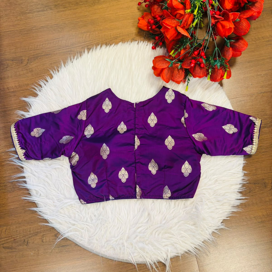 Sunehri Adaa Mashru Banarasi Silk Blouse