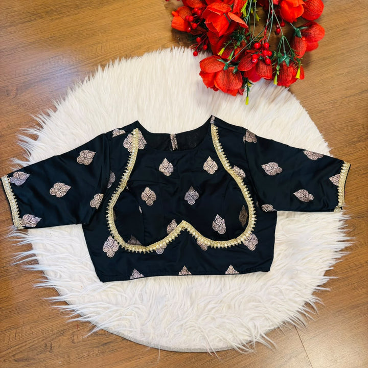 Sunehri Adaa Mashru Banarasi Silk Blouse