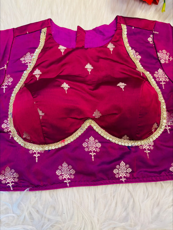 Sunehri Adaa Mashru Banarasi Silk Blouse