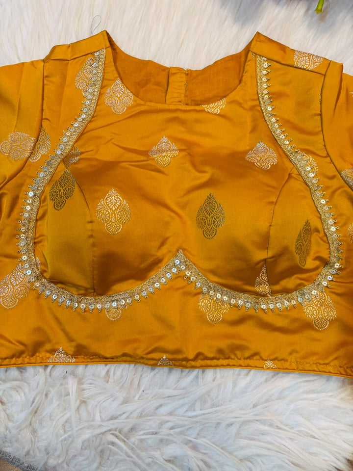 Sunehri Adaa Mashru Banarasi Silk Blouse