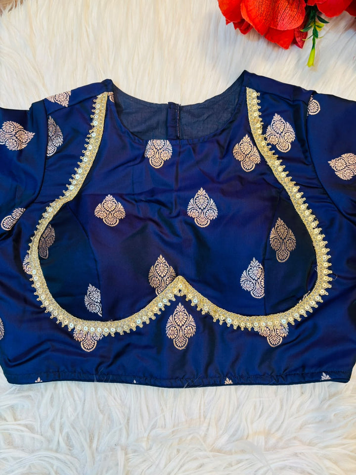 Sunehri Adaa Mashru Banarasi Silk Blouse
