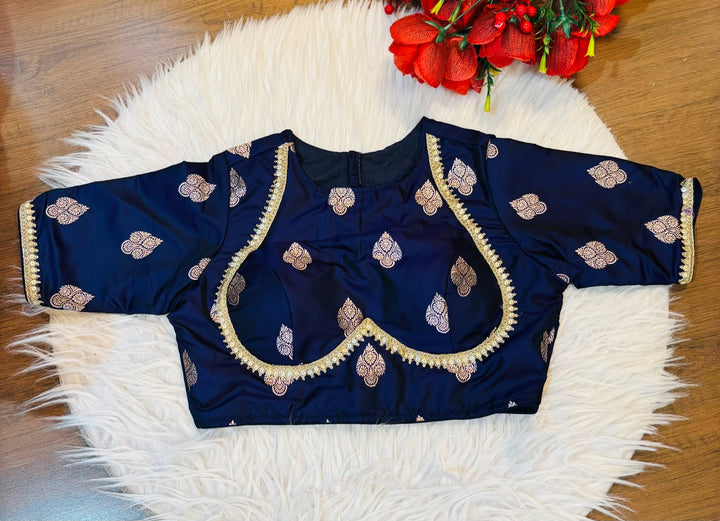 Sunehri Adaa Mashru Banarasi Silk Blouse