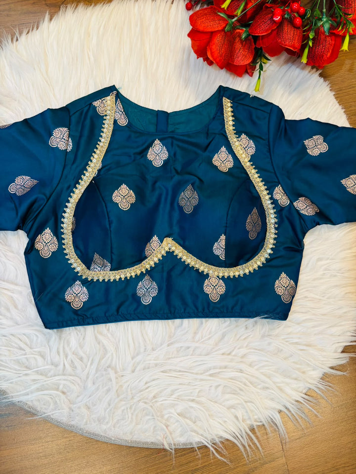 Sunehri Adaa Mashru Banarasi Silk Blouse