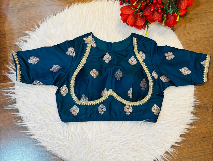 Sunehri Adaa Mashru Banarasi Silk Blouse