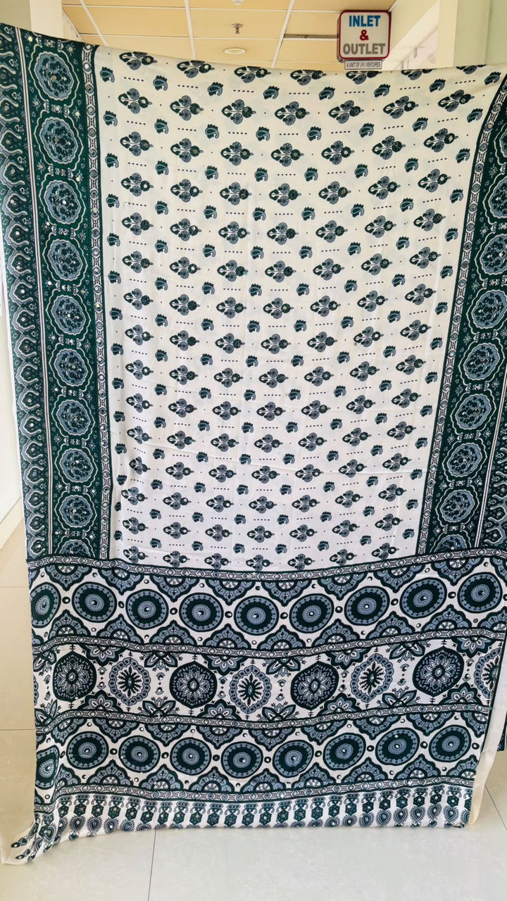 Pretty Obsession Modal Silk Saree With Mirror Work