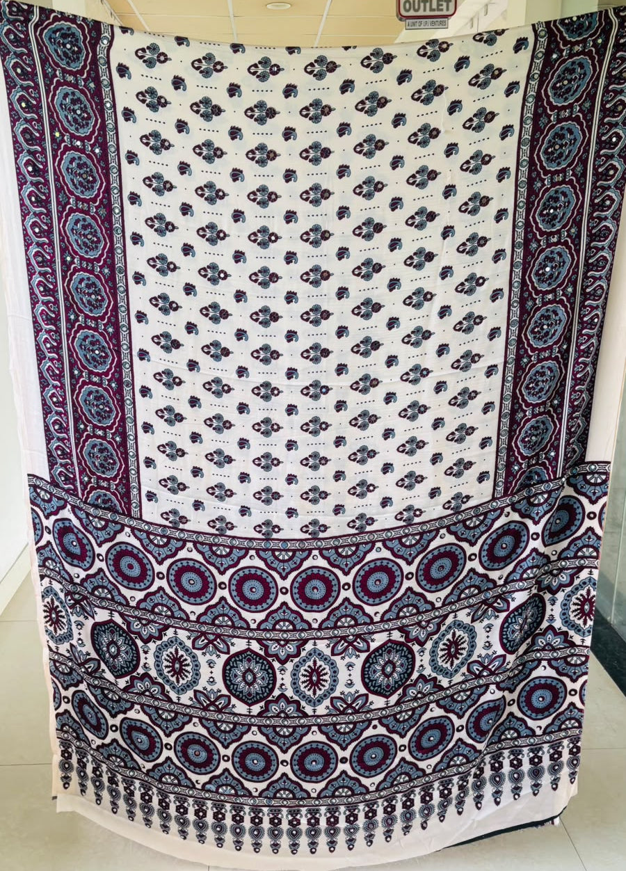 Pretty Obsession Modal Silk Saree With Mirror Work