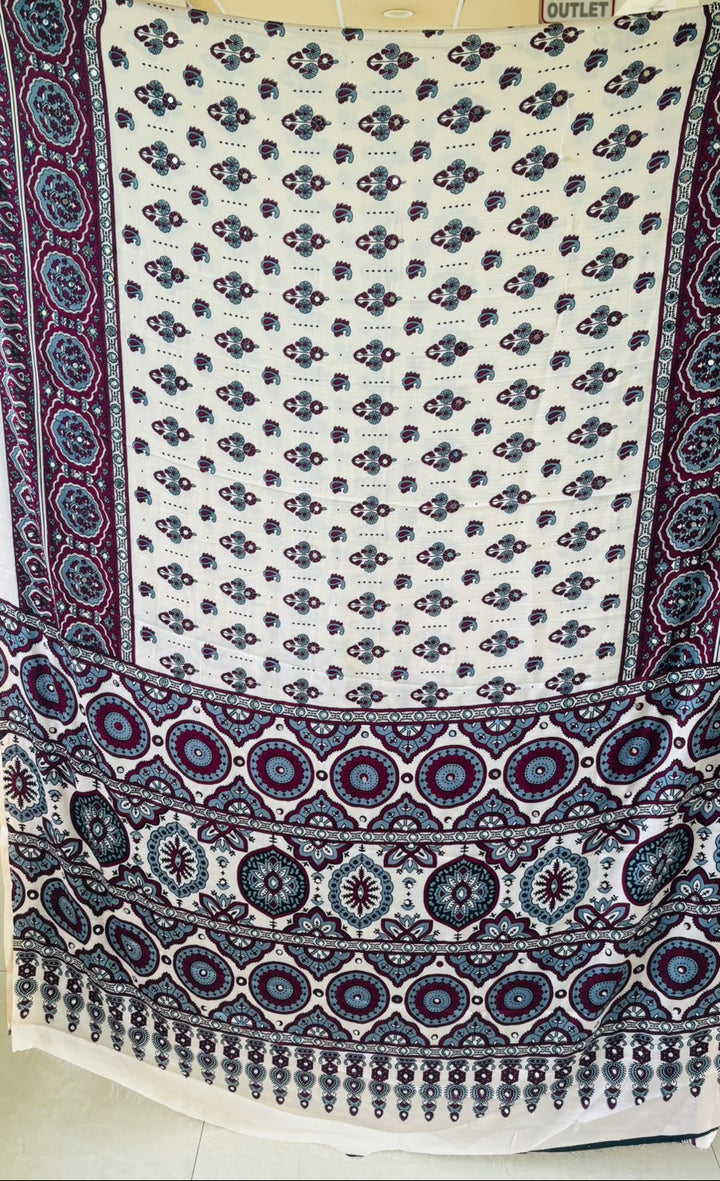 Pretty Obsession Modal Silk Saree With Mirror Work