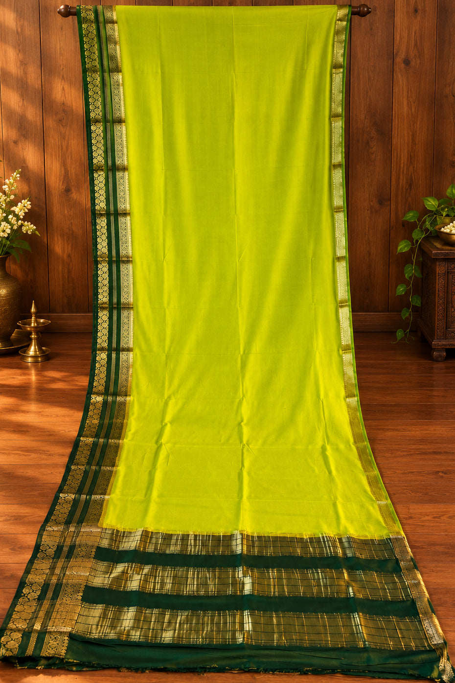 Royal Enchantress Mysore Crepe Silk ( Semi ) Saree