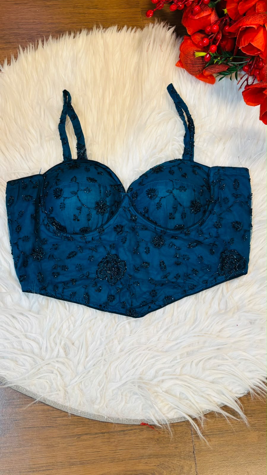 Beauty in Bling – Designer Katdana & Thread Embroidered Blouse