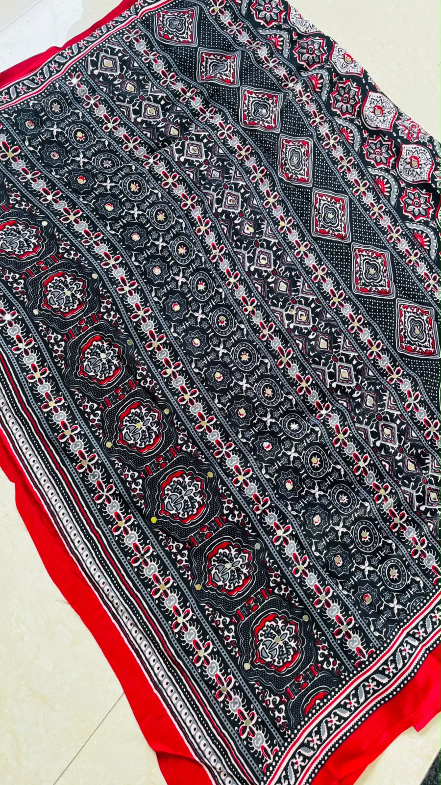 Pretty Obsession Modal Silk Saree With Mirror Work