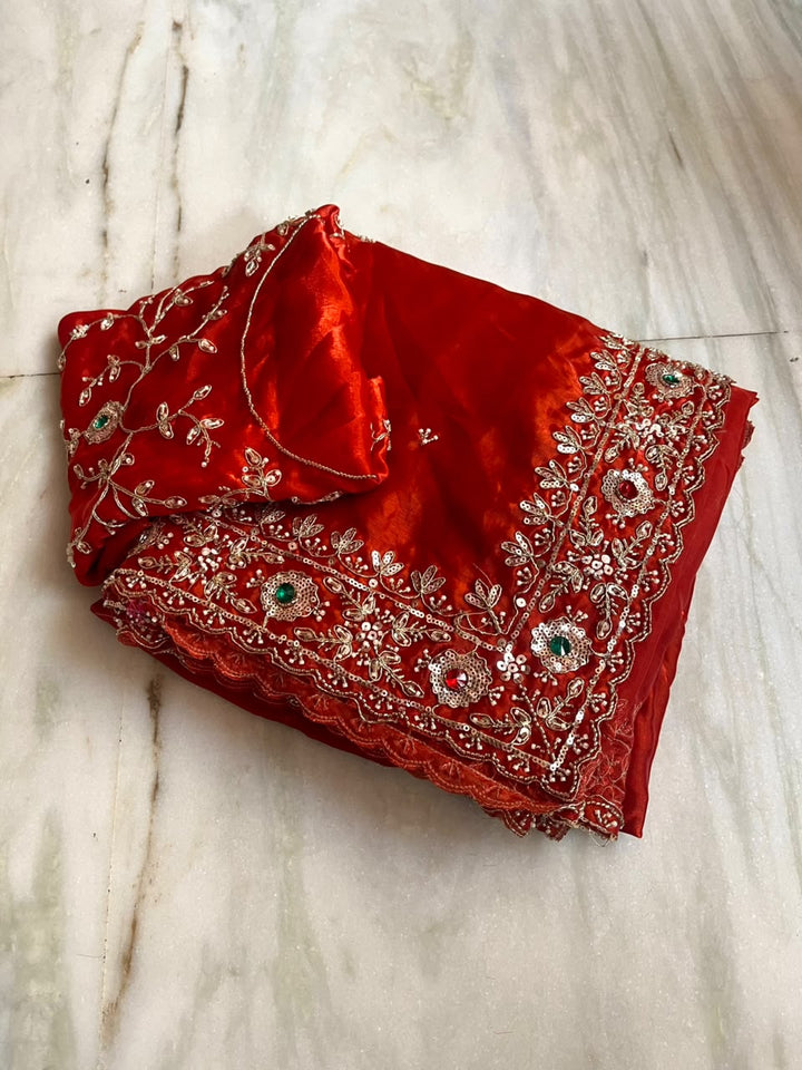 Midnight Royalty Fandy Silk Saree with Cutdana Work