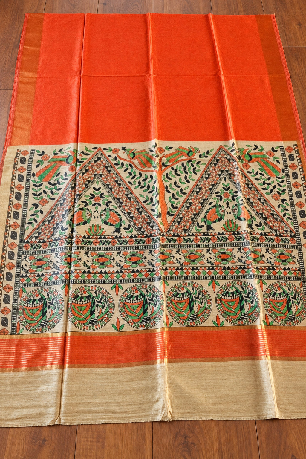 Mithila Artistry Ghicha Tussar Silk Saree