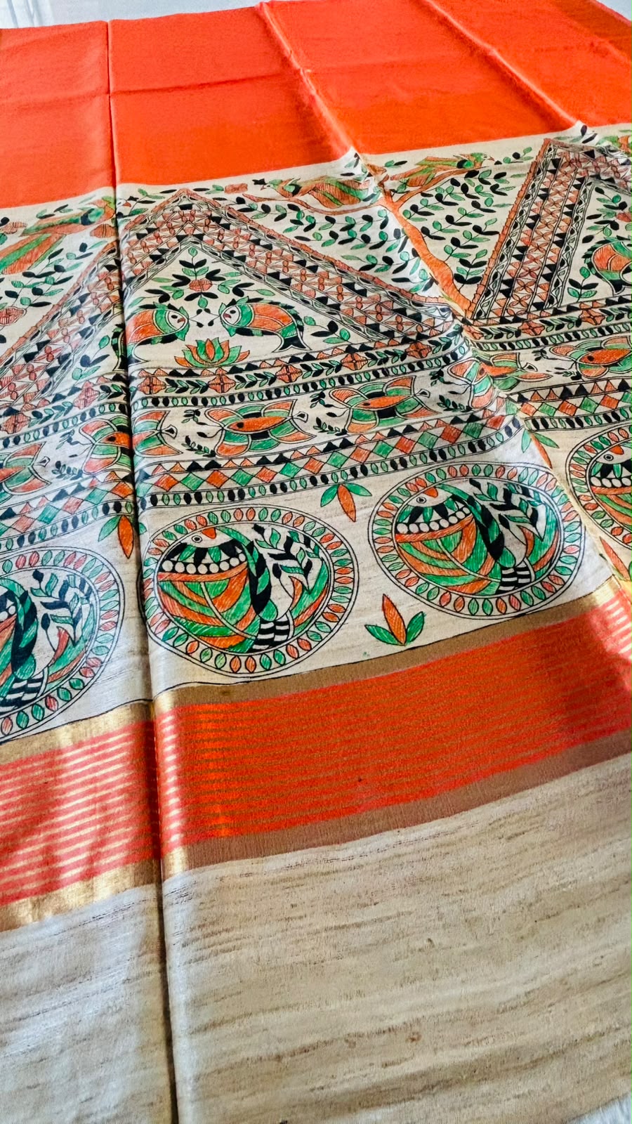 Mithila Artistry Ghicha Tussar Silk Saree