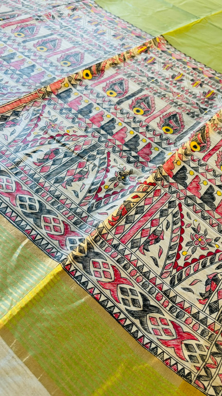 Mithila Artistry Ghicha Tussar Silk Saree
