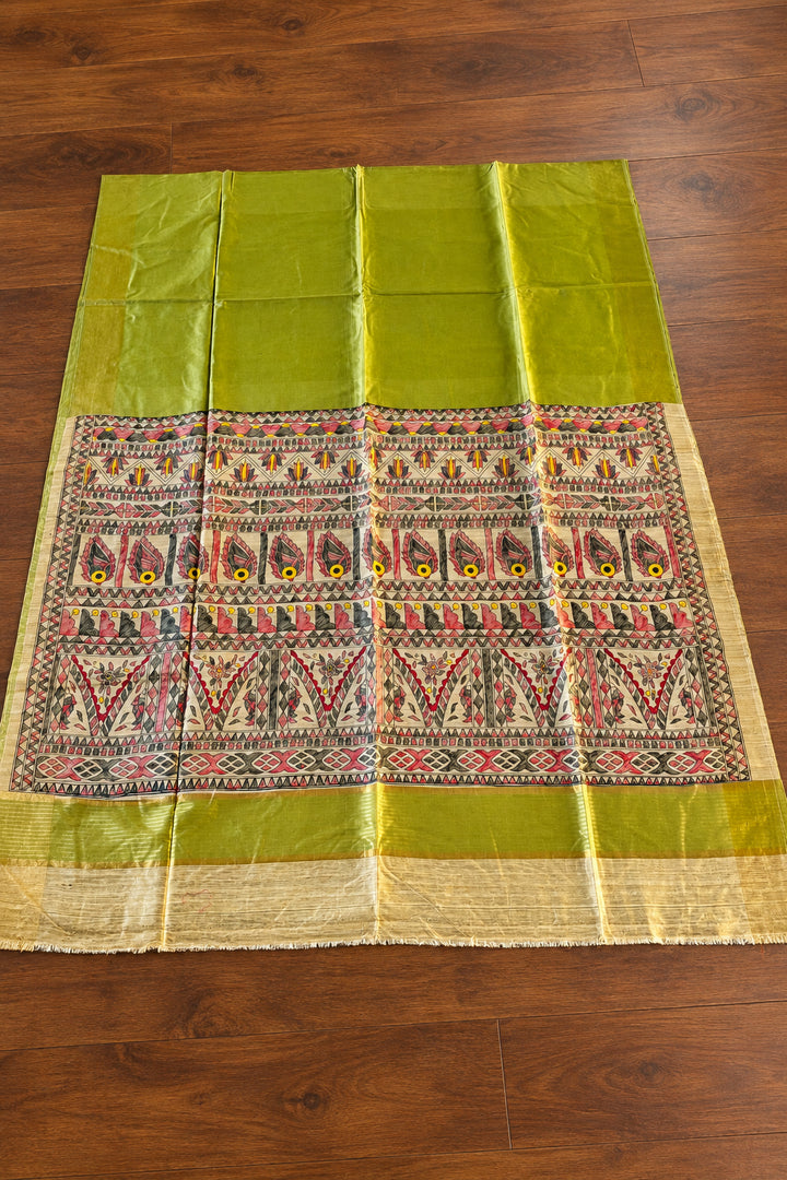 Mithila Artistry Ghicha Tussar Silk Saree