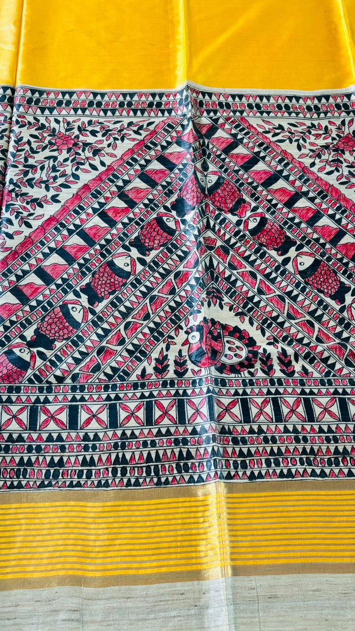 Mithila Artistry Ghicha Tussar Silk Saree